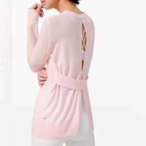 Lululemon Sincerely Yours Sweater, Pink Glow, Size 6